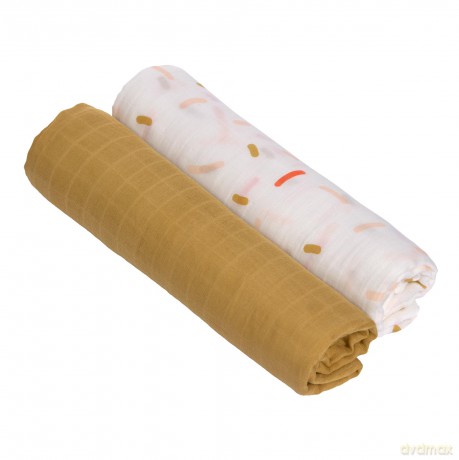 Hemelzachte Swaddle XL - Little Mateys - Spicy Orange - 2 stuks