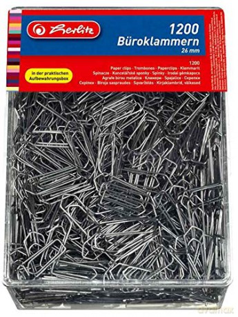 Herlitz: herlitz Bźroklammern silber verzinkt, 1.