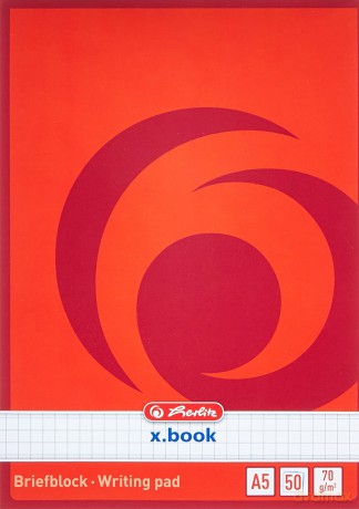 herlitz Briefblock/717538, kariert, 70g/