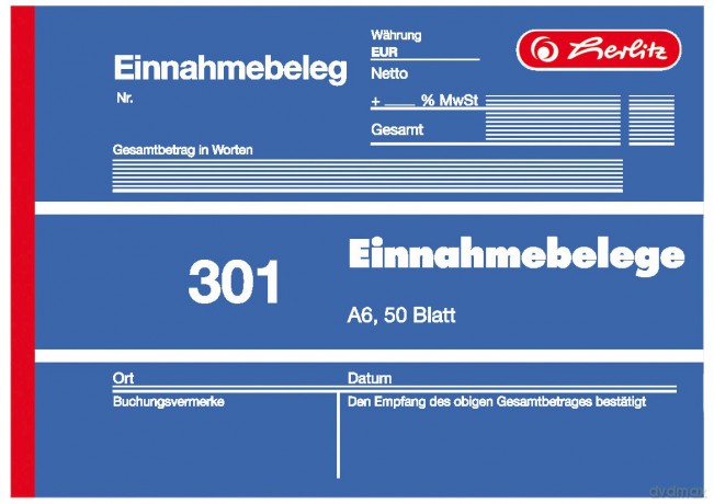 Herlitz: herlitz Einnahmebeleg Formularbuch, 1 St