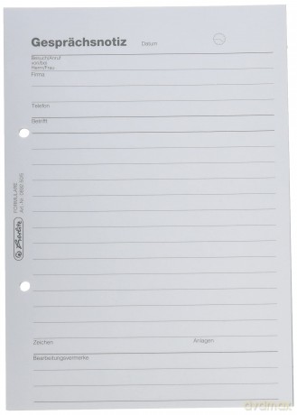 Herlitz: herlitz Gesprchsnotiz Formularbuch, 1 S