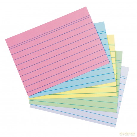 Herlitz Karteikarte A6 liniert 4 Farb.+w