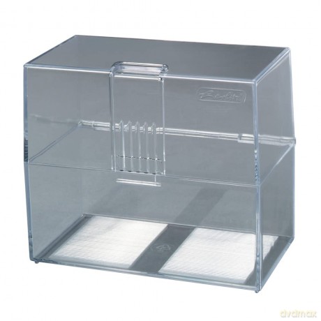 Herlitz Karteikasten A7 leer transparent