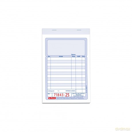 herlitz Kassenblock mit Additionsblatt,