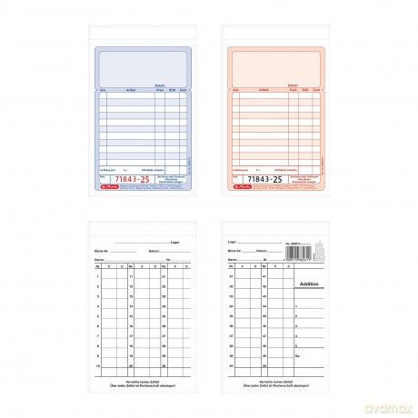 herlitz Kassenblock mit Additionsblatt,