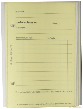 herlitz Lieferschein mit Empfangsschein