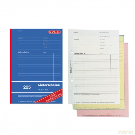 herlitz Lieferschein mit Empfangsschein