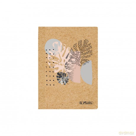 Herlitz NB A6/80 kariert Kraftpapier Cov