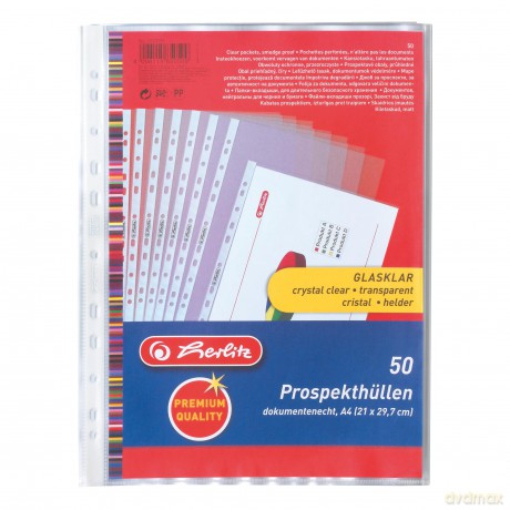 Herlitz Prospekthźlle A4 glasklar Premi
