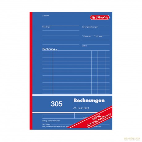 Herlitz: herlitz Rechnung Formularbźcher, 4 St.