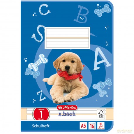 Herlitz: herlitz Schulheft Hund x.book Lineatur 1