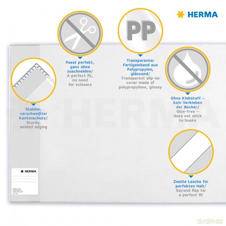 Herma: HERMA Buchumschlag BASIC transparent 54,