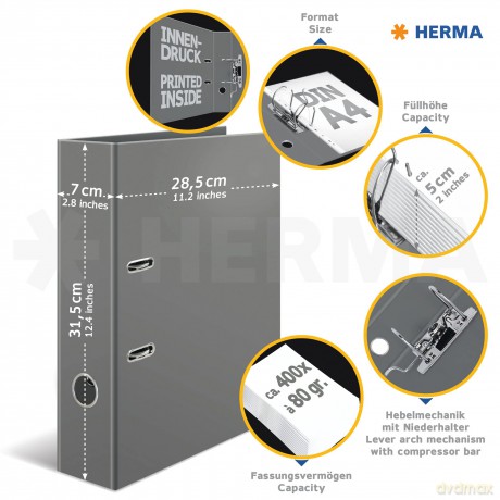 Herma: HERMA Color Motivordner 7,0 cm DIN A4