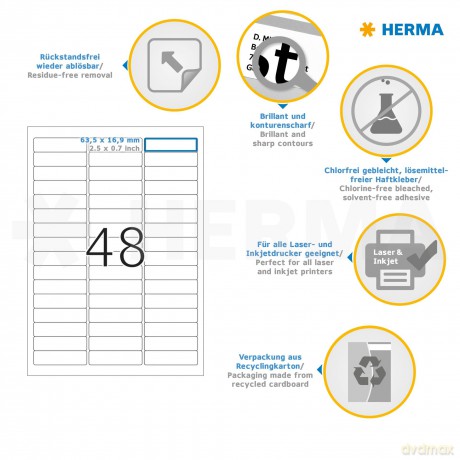 HERMA Etiketten fźr Hngeregistratur/100