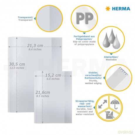 HERMA Heftschoner 10er Set A4 transparen