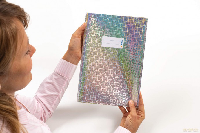Herma: HERMA Heftumschlag Glamour silber Kunsts
