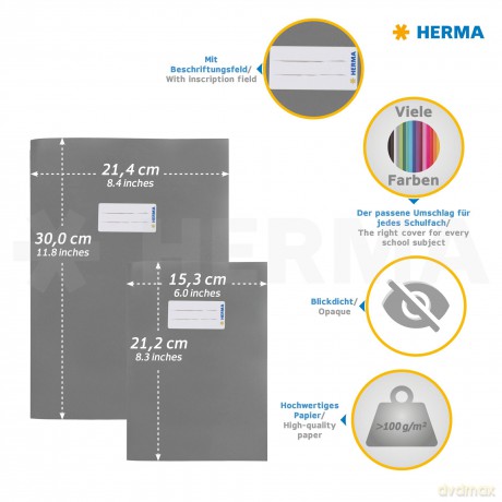 Herma: HERMA Heftumschlag glatt dunkelgrźn Papi