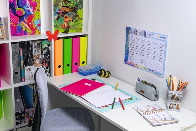 Herma: HERMA Heftumschlag glatt pink Papier DIN