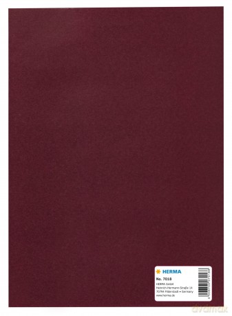 Herma: HERMA Heftumschlag glatt weinrot Papier
