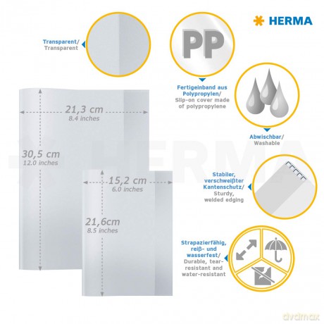 Herma: HERMA Heftumschlag quer transparent DIN