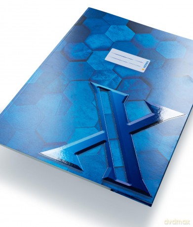 Herma: HERMA Heftumschlag X dunkelblau Papier A