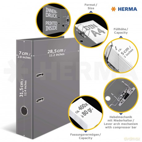 HERMA Motivordner Dinos 7,0 cm DIN A4