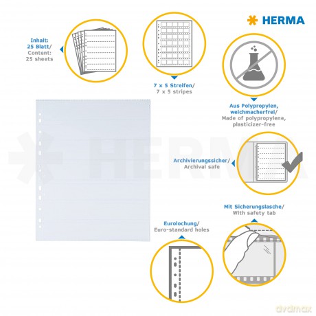 HERMA Negativhźllen transparent fźr 7 x