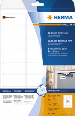 HERMA Outdoor-Folienetikett/9532 63,5x33
