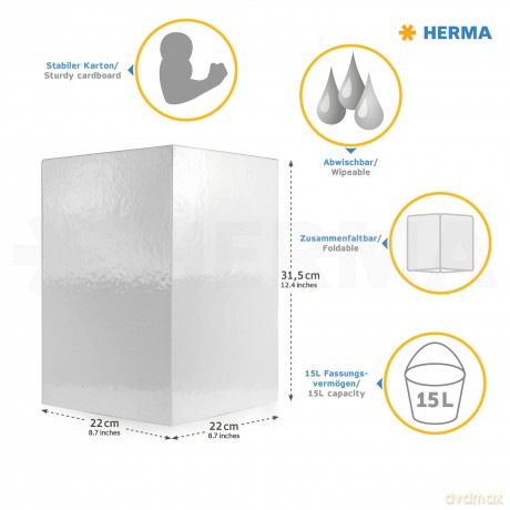HERMA Papierkorb 15,0 l Einhorn