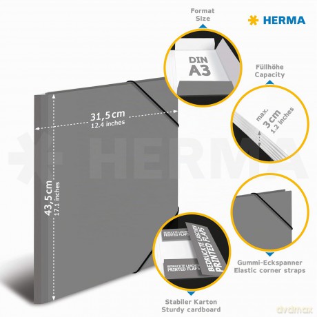 HERMA Sammelmappe A3 Fussball Pappe