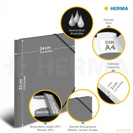 HERMA Sammelmappe A4 Leopard Polypropyle