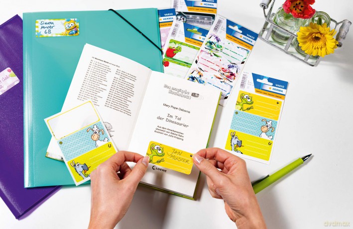 Herma: HERMA Schuletiketten Schmetterlinge, 6 E