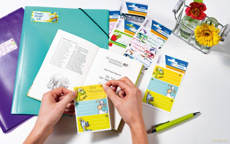 Herma: HERMA Schuletiketten Schmetterlinge, 6 E