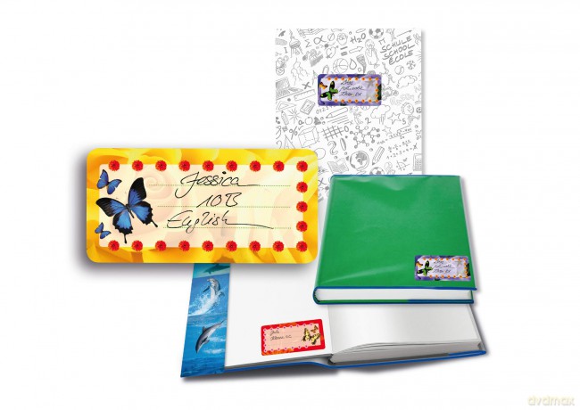 Herma: HERMA Schuletiketten Schmetterlinge, 6 E