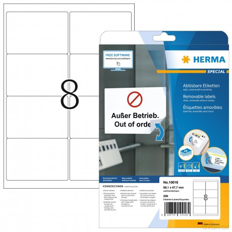 HERMA SPECIAL Etikett/10018 99,1x67,7mm