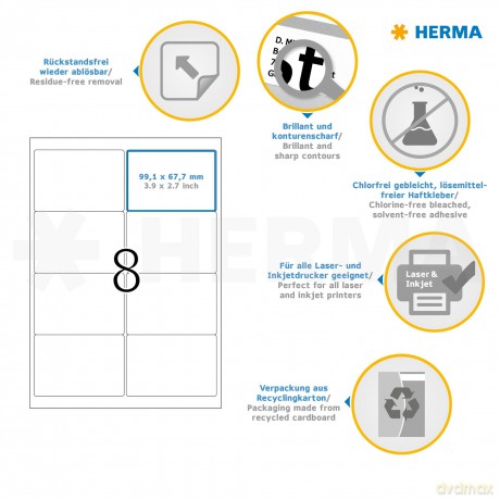 HERMA SPECIAL Etikett/10018 99,1x67,7mm