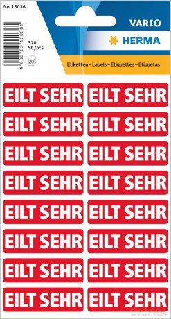 HERMA Textetiketten "Eilt sehr"/15036 12