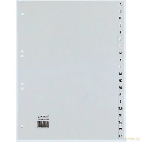 HETZEL Register DIN A4 Vollformat A-Z