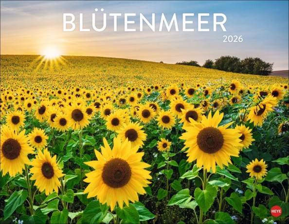 Heye: Heye Monats-Wandkalender Blźtenmeer 2026