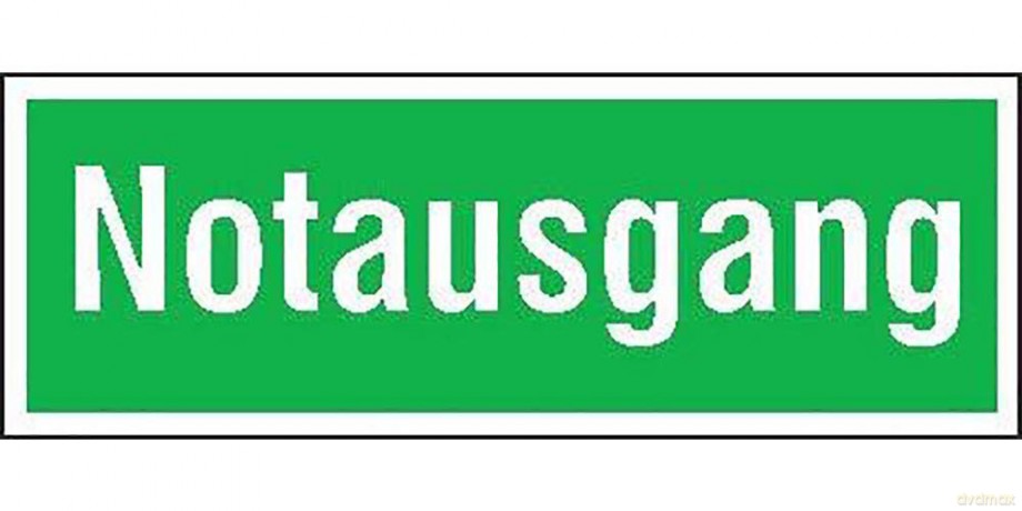Hinweisschild Notausgang