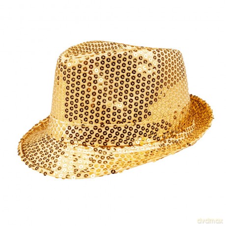 Hoed Popster Pailetten Goud