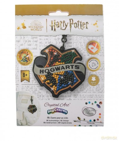 Hogwarts Badge Crystal Art Bag Charm