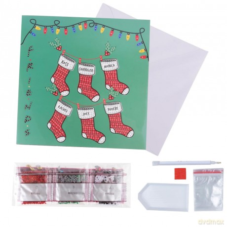 Holiday Cheer Friends Crystal Art Card Kit