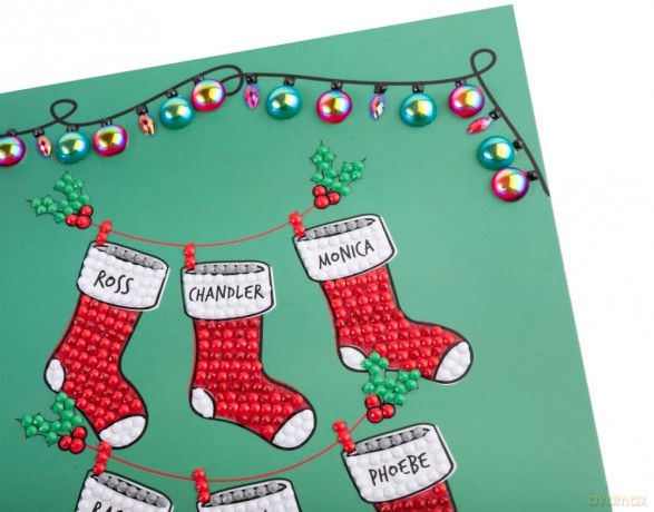 Holiday Cheer Friends Crystal Art Card Kit