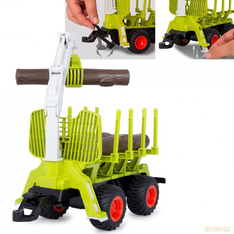 Holzrźckewagen mit Kranarm 1:24S