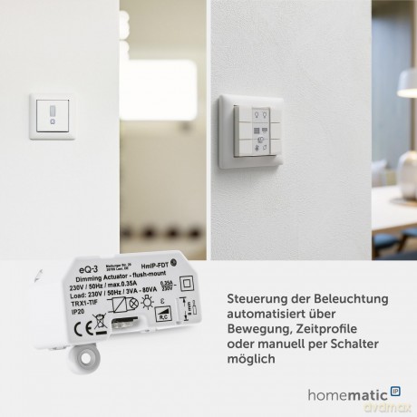 Homematic IP Dimmaktor Unterputz - Phase