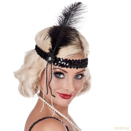 Hoofdband Flapper Zwart