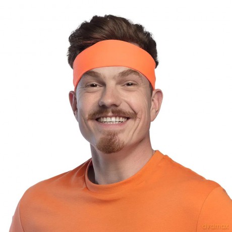 Hoofdband Retro neonoranje