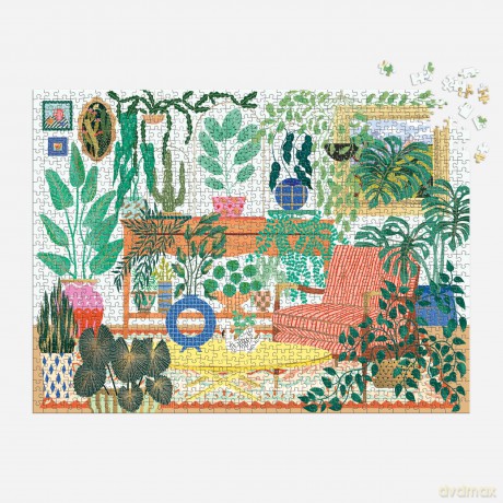 Houseplant Haven 1000 Piece Foil Puzzle [KSIĄŻKA]