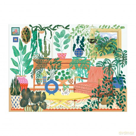 Houseplant Haven 1000 Piece Foil Puzzle [KSIĄŻKA]